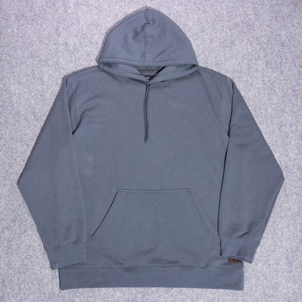 Roark Men's Bolo Fleece Hoodie XL Long Sleeve Gray Heavyweight Huckberry RF375